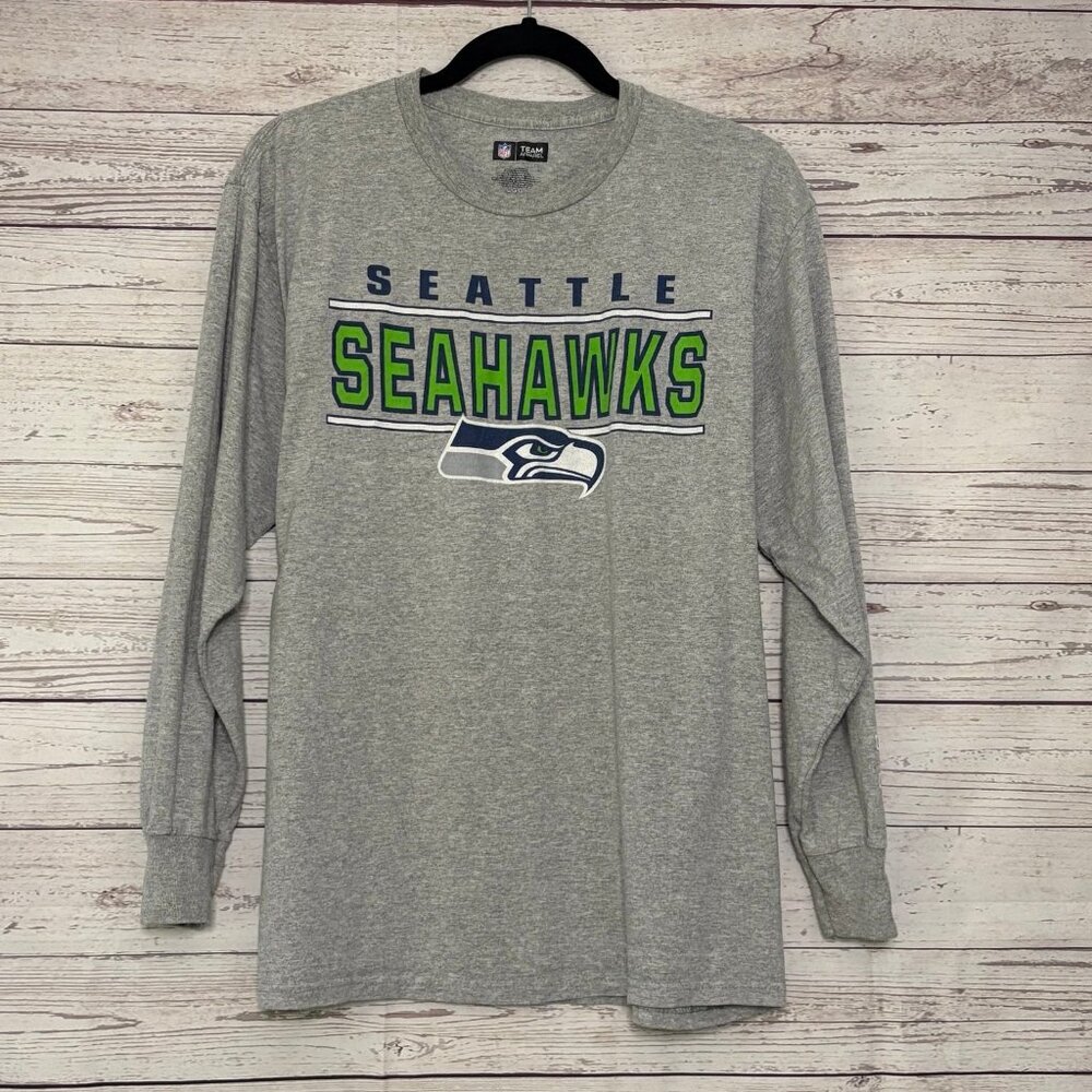 Seattle Seahawks Heather Grey Long‎ Sleeve Shirt Large